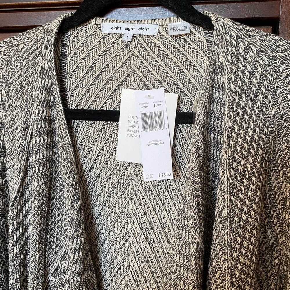 Cotton gray cardigan NWT